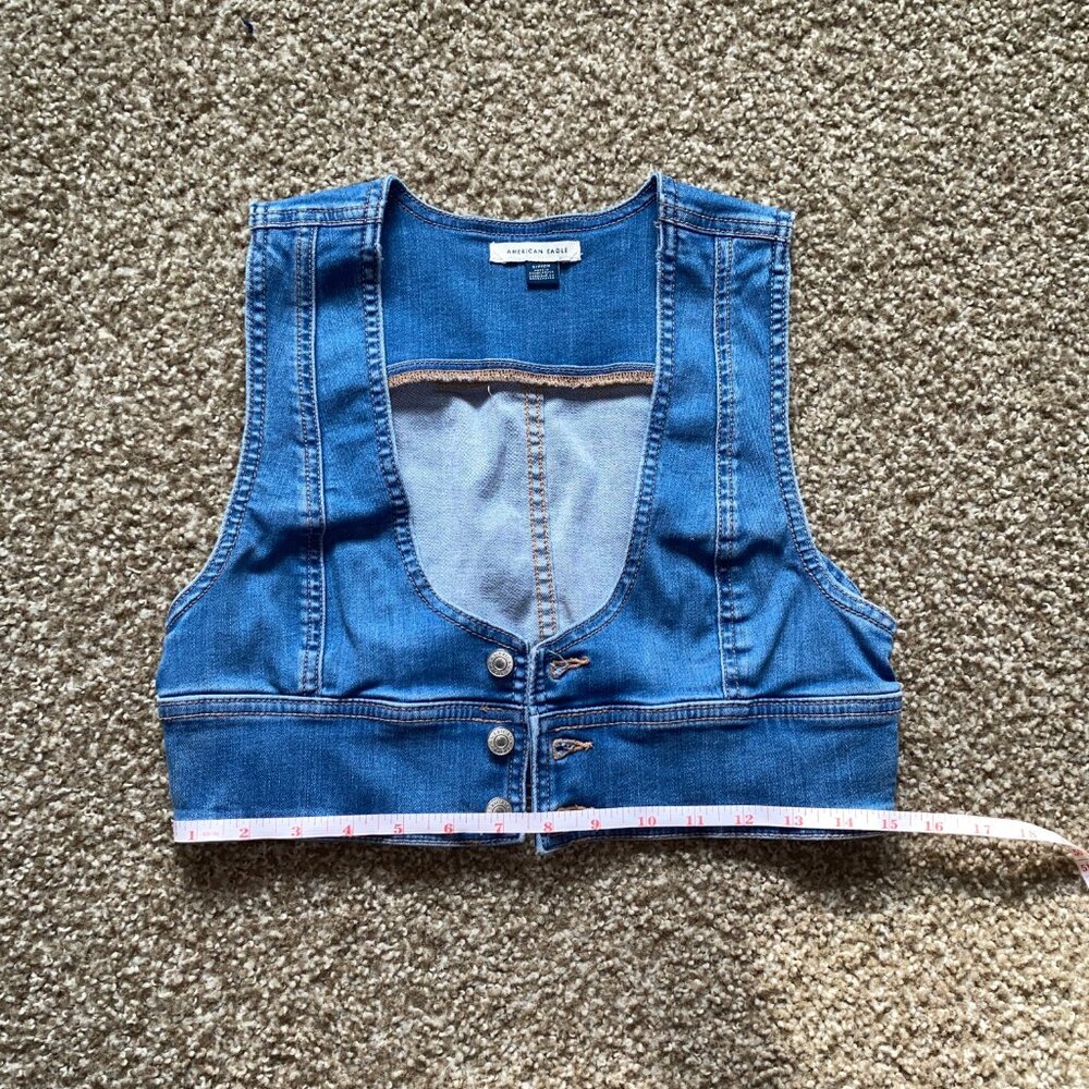 American Eagle Sleeveless Denim Vest - Picture 5 of 5